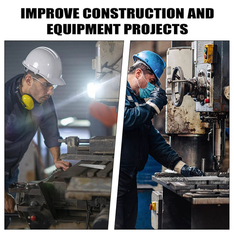 Workers using machinery for construction and equipment projects in an industrial setting.