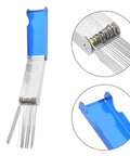 Stainless Steel Welding Nozzle Tip Cleaner Kit 13 Piece High Temp Resistant Torch Cleaning Set with blue aluminum case