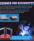 Image of 40-Piece Welding Practice Kit With 11 Gauge Premium Mild Steel Coupons, showing steel plates and handy welding magnet.
