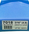 Front view of E7018 3 16th Inch Welding Rod For All Position With Low Hydrogen Iron Powder Coating 5 Pound Box