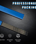 E6013 Welding Rod 3 32 Inch 1 Pound All Position Carbon Steel Electrodes in blue case on textured background, easy to store
