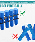 Welding Rod Holder And Storage Tubes Rack For Stick Welding Rods Wall Mount Organizer For Garage Workshop Shed Home Use