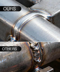 Comparison of Pro Grade ER308L Stainless Steel TIG Welding Rods' smooth bead to another weld on stainless steel structures
