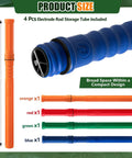 4 Pack 40 Inch Welding Rod Storage Tubes For TIG Electrodes Airproof Waterproof Canisters Color Coded Durable ABS