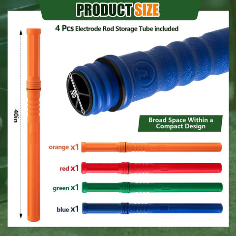 4 Pack 40 Inch Welding Rod Storage Tubes For TIG Electrodes Airproof Waterproof Canisters Color Coded Durable ABS