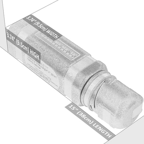 Blueprint of Blue 14 Inch Welding Rod Storage Tube Holder Canister For SMAW Electrodes, 10 Lb Capacity, 1 Pack With Strap