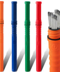 4 Pack 40 Inch Welding Rod Storage Tubes For TIG Electrodes Airproof Waterproof Canisters Color Coded Red Blue Green Orange