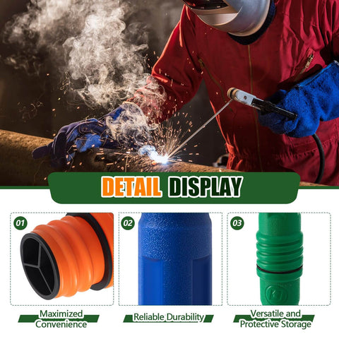 Welder using TIG electrodes with 4 Pack 40 Inch Welding Rod Storage Tubes For TIG Electrodes Airproof Waterproof Canisters Color Coded