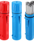 2 Pcs Welding Rod Storage Tube 14 Inch Airproof Waterproof Electrode Sticks Container Red And Blue Durable ABS Case