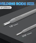 All Purpose One Eighth Inch Carbon Steel Welding Rods For Stick Welding E6013 Electrodes size comparison with dimensions