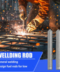 Person welding metal with Low Temperature Universal Welding Rod Set 24 Pcs For Aluminum Stainless Steel And Iron Easy Melt Solder Sticks