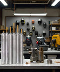 6 Piece Low Temperature Universal Welding Rods Set for Aluminum and Metals on workbench in workshop setting