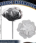 Beginner Welding Kit For 3D Rose Flower Projects With 201 Stainless Steel, showing 5.9 inch metal rose and parts