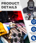 Welder using 15 Piece Welding Table Clamps Kit For Fixture Pins And Quick Setup 5 Eighths Inch Hole Compatible for fabrication.