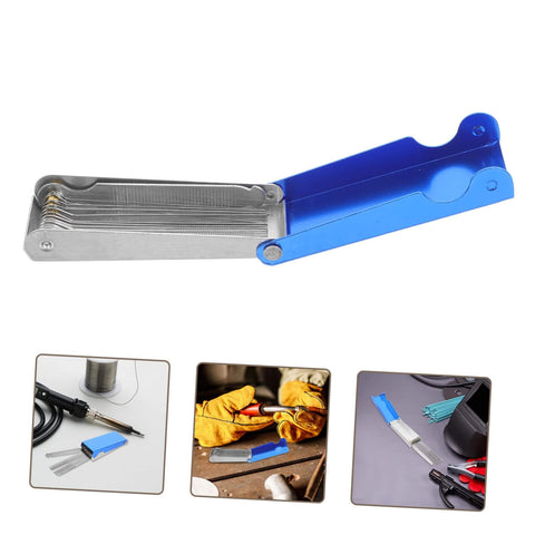 13 Piece Welding Tip Cleaner Kit With Stainless Steel Cleaning Needles In Durable Aluminum Case for Gas Welding Repairs