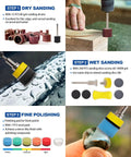 1 Inch Wet And Dry Sanding Discs And Drums Kit For Rotary Tool 60 To 10000 Grit used for wood, metal, glass finishing.