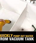 External Pump Accessory For Wet Dry Vacs That Reaches Hard To Reach Areas Dewalt DXVPA101 in use removing water from sink
