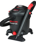 Heavy Duty 12 Gallon Wet Dry Vacuum With Built In Water Pump 5.0 Peak HP 2.5 Inch Diameter 8 Foot Hose 12 Foot Cord Black