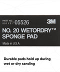 3M packaging for Wetordry Sponge Pad Dual Sided For Wet And Dry Sanding Automotive, part number 05526.
