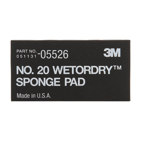 Package of Wetordry Sponge Pad Dual Sided For Wet And Dry Sanding Automotive with part number and brand logo.
