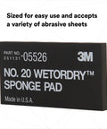 Wetordry Sponge Pad Dual Sided For Wet And Dry Sanding Automotive black pad front view with text and part number
