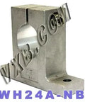 ✝️ NB Linear Systems WH24A 1-1/2" Shaft Support Supporter, side view showing metal construction and mounting hole.