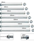 Assorted wheel axle bolts with lock nuts, including 12mm Wheel Axle Bolt 210mm Length for Dirt Bikes ATVs Swing Arm Front And Rear Axles 12mm Diameter With Lock Nut High Strength Replacement Part For Pit Pro Dirt Bikes Quad Bikes And Motorcycles