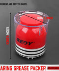 Premium Bearing Packer Kit showing size dimensions