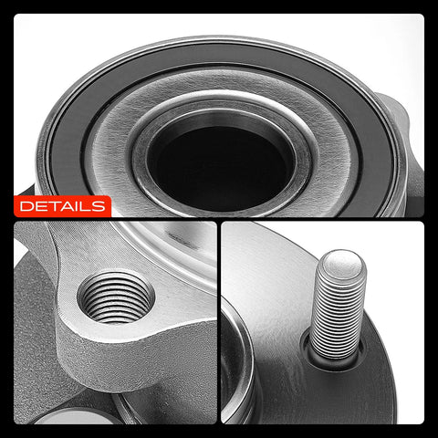 Close-up of Rear Wheel Bearing And Hub Assembly Set Two 5 Lug Fits Subaru Forester 2014 2018 Impreza 2012 2021 Crosstrek