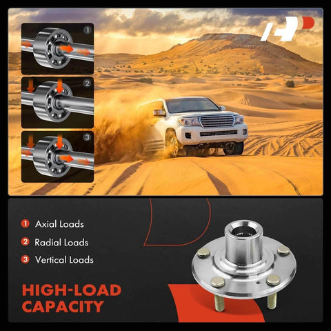 2 Pack Front Wheel Bearing and Hub Kit for Honda Accord Civic Element Acura ILX TL TSX Non ABS showing load capacity