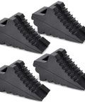 4 Pack Wheel Chocks For Cars, RVs, Trucks And Trailers Up To 8T GVW, Anti Slip All Weather Tire Chocks, side view showing ridged surface