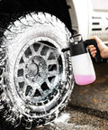 Applying Brake Buster Wheel Cleaner With Non Acid Formula For Safe Use On All Wheels Removes Brake Dust Dirt And Corrosion Thoroughly Lifts Embedded Dirt