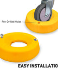 Durable Wheel Dock For Trailer Tongue Jack Heavy Duty Wheel Dock For Cargo Camper RV Boat Roller Stopper Caster Chock with pre-drilled holes