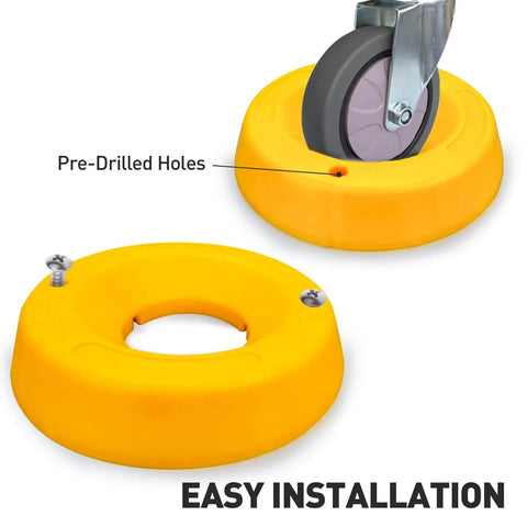 Durable Wheel Dock For Trailer Tongue Jack Heavy Duty Wheel Dock For Cargo Camper RV Boat Roller Stopper Caster Chock with pre-drilled holes