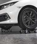 ✝️ Wheel Dolly, 3000 lbs Car Moving Dolly, Wheel Dolly Car Tire Stake Set of 2 Piece, Heavy-Duty Car in use under car tire