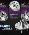 Front Wheel Hub Assembly Replacement For Nissan Maxima 2000 2001 2002 2003 2004 2005 2006 2007 2008 Altima 2002 2003 2004 2005 2006 Infiniti I30 I35 X Trail 2005 2006 5 Bolt Front Bearing Non ABS AUTOSTEADY