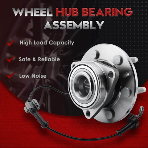 515160 Front Wheel Bearing and Hub Assembly 2 Pack for 4WD Chevy, GMC, and Cadillac with ABS Sensor