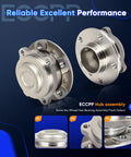 Front Left And Right Wheel Hub Bearing Assembly For BMW 528i 535d 535i 550i 640i 650i 740i 750i 760Li 5 Lug Fits Rolls Royce 2009 2019 Plug N Play Replacement, featuring metal components and anti-corrosion finish