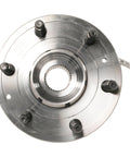 Front view of heavy duty wheel hub bearing unit for select Cadillac, Chevrolet, and GMC vehicles, with rust protection.