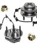 Front Wheel Hub Bearings Assembly With CV Axle Nuts For Chevy Trailblazer SSR GMC Envoy Buick Rainier Isuzu