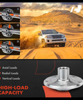 Rear Wheel Hub For BMW RWD Cars 1992-2005 Fits 318i 318is 323Ci 323i 323is 325Ci 325i 325is 328Ci 328i 328is Heavy Duty Replacement With High Load Capacity And Easy Install with hub illustration and SUV in desert