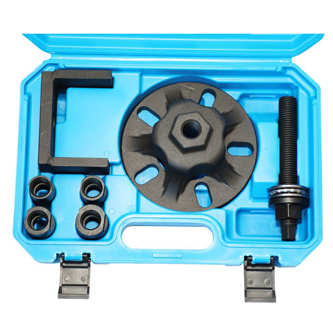 Pro Grade Output Shaft Removal And Install Kit With Five Hole Wheel Hub Puller And Axle Separator For Wheel Bearing Fits BMW And Land Rover Includes M22 M24 M27 M30 Adapters