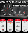 Infographic showing Forged 6x5.5 Inch Wheel Spacers 1 Inch Thick Adapters with specifications for Toyota Tacoma 2005-2023.
