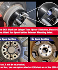 Comparison of wheel with and without cavities for 6x139.7 Forged Wheel Spacers 1.5 Inch Thick with 78.1mm Hub Bore M14x1.5 Studs fitment.