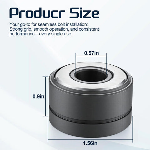 Dimensions of Wheel Stud Installer Tool 22800 Compatible With Most Cars SUVs RVs And Light Trucks, showing diameter and height.