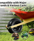 ✝️ Wheelbarrow wheel 4.00-6 tire 13"flat free wheelbarrow tires, solid wheel fits garden cart, dolly shown with rake