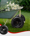 Wheelbarrow with ✝️ (2-pack) 4.00-6 wheelbarrow tires, 13 inch pneumatic tire and wheel with 5/8" or 3/4" bearings, on grass