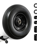 Wheelbarrow wheel 4.00-6 tire 13"flat free wheelbarrow tires, solid wheel barrow wheels, 5/8"3/4" bearings, 1.75" hub