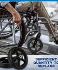 6 Pack 6 Inch Replacement Walker Wheels Kit With Bearings And Screws For Wheelchairs And Walkers Rubber Rollator Wheels Universal Fit