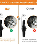 Comparison of our 2Pcs 6 Inch Replacement Wheelchair Wheels for Walkers featuring anti-seize function versus standard wheel setup.